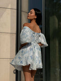 DRESS BALI - BLUE FLOWERS 572