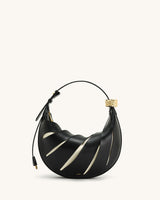 JANA HOLLOW OUT SHOULDER BAG - BLACK