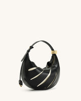 JANA HOLLOW OUT SHOULDER BAG - BLACK