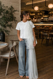 Tulle Detail T-Shirt