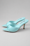 Sky Gloss Mules