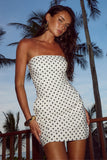 DRESS-WHITE POLKA AYANNA