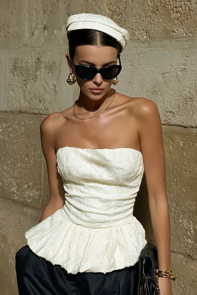 Top Bandeau With Peplum
