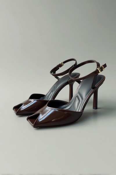 Patent sandals