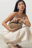 Suede Woven Hobo