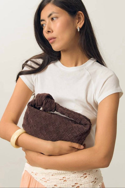 Suede Woven Hobo