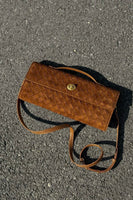 Suede Woven Clutch