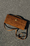 Suede Woven Clutch