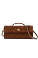 Suede Woven Clutch