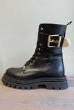 Leather Buckled Boots