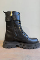 Leather Buckled Boots