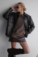 Leather Bomber
