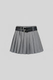 Pleated mini skirt