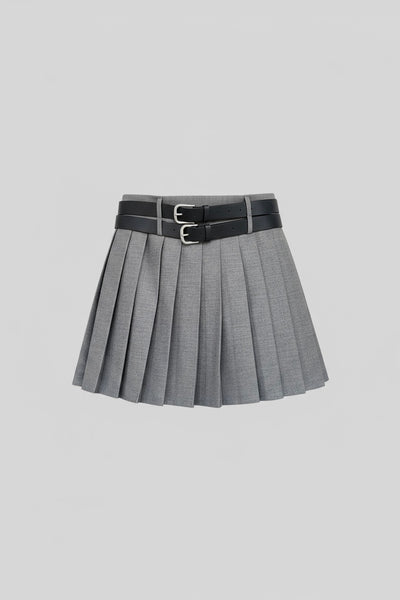 Pleated mini skirt