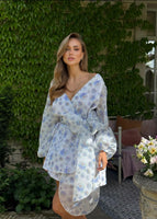 Dress Bant Blue Flower