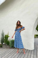 Dress Blue Rose Luxury