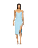 AMANDA MIDI DRESS - BLUE