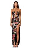 ELECTRIC FLORAL MAXI DRESS