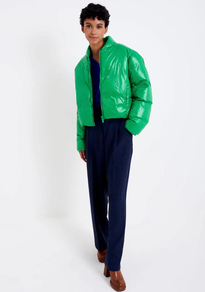 Puffer Cropped Jacket Green